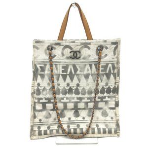 CHANEL CC Coco Mark Icon Shopping Tote, 2-Way Chain Tote Bag/Shoulder Bag, Ca...